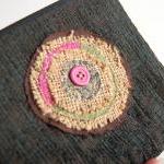 Brown Black jacquard zipper..